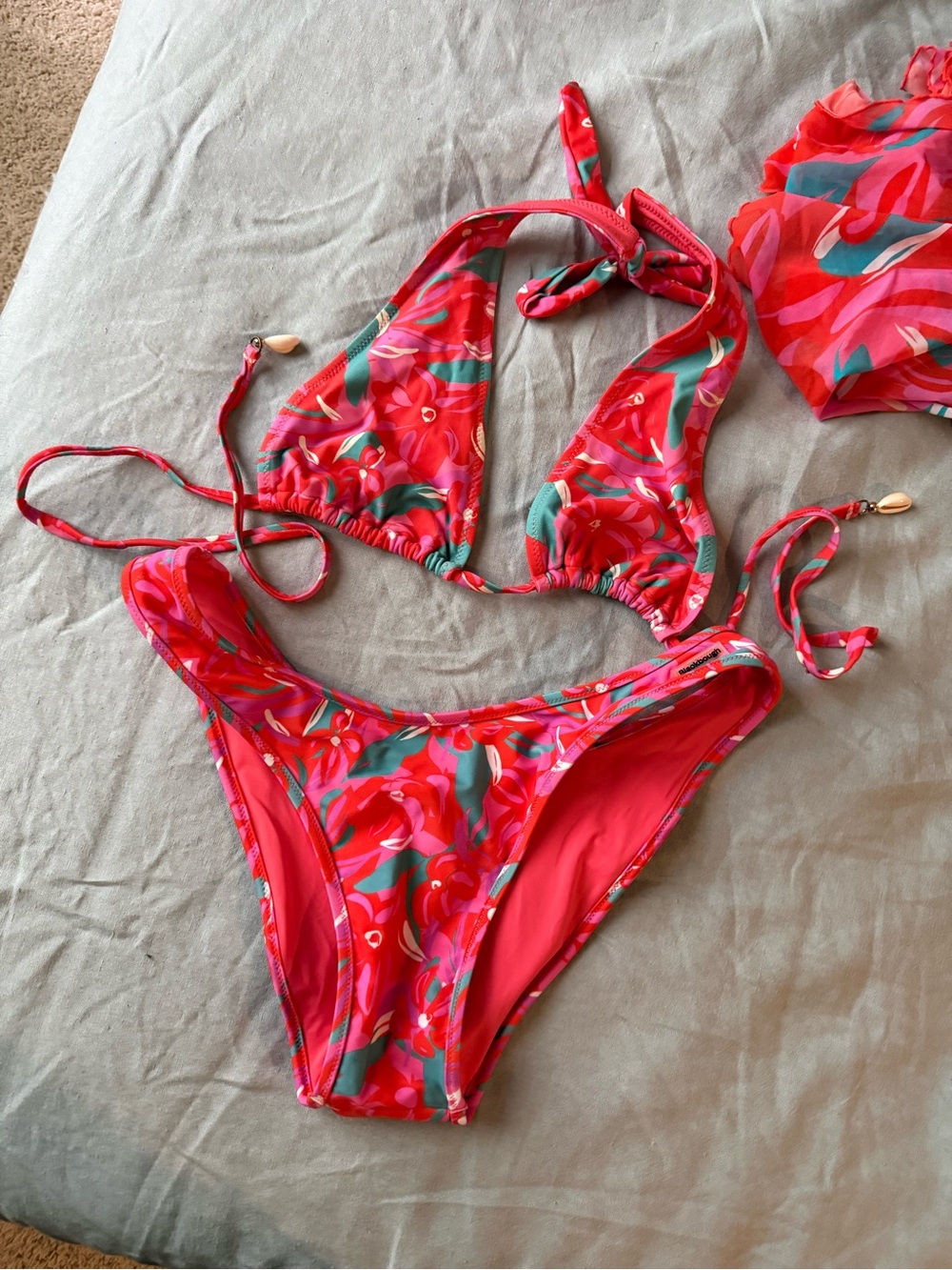 Blackbough Bikini Set with Skirt